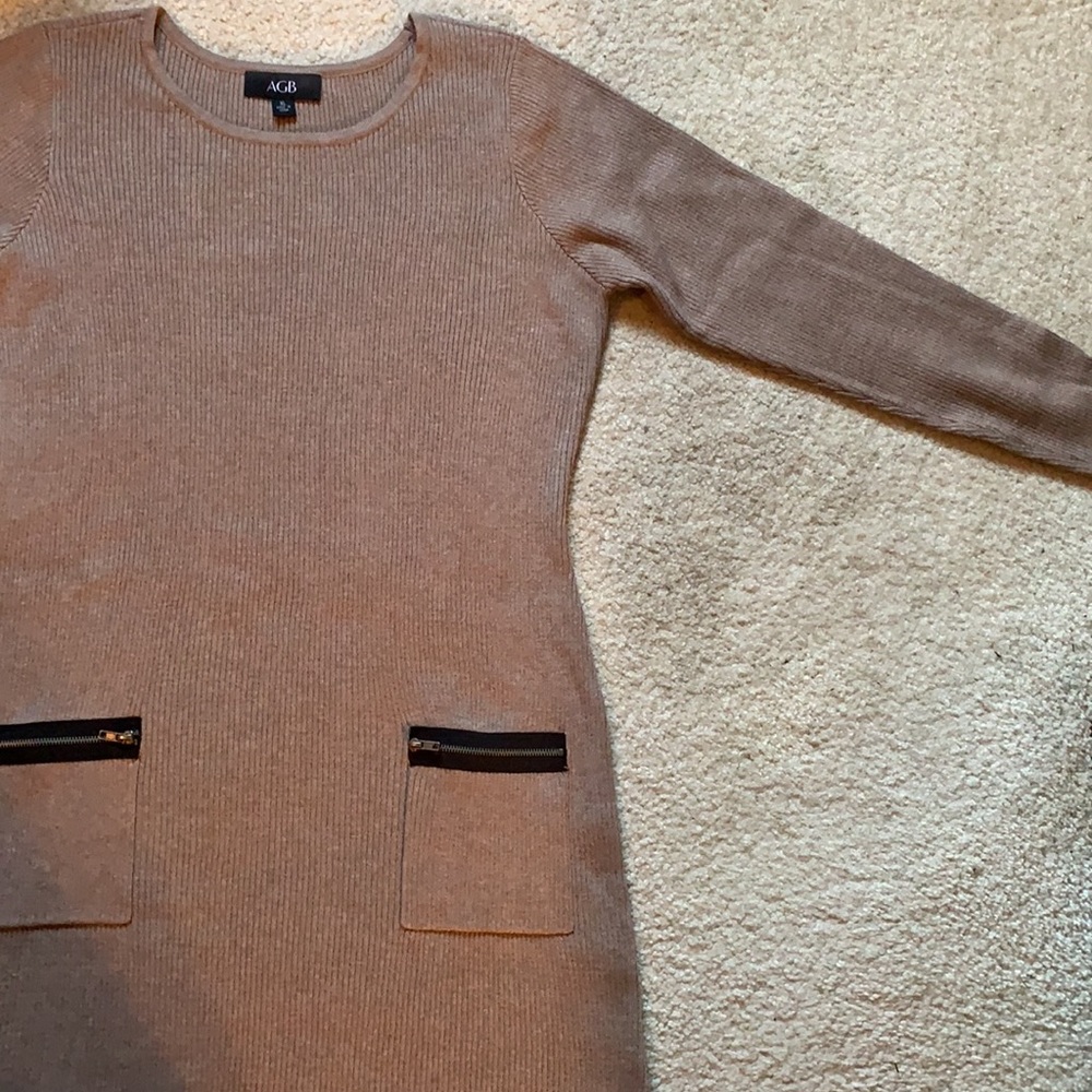 AGB brand beige long women’s sweater - Picture 3 of 11